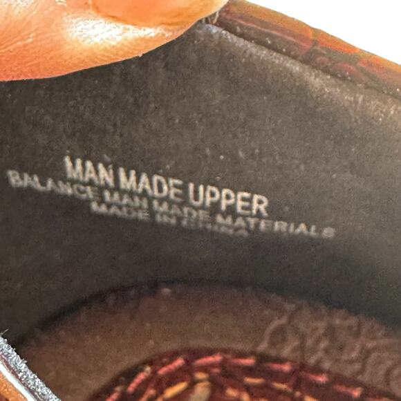 BOC Ballet Flats SZ 10 Faux Croc Embossed Slip-On Comfort Shoes Workwear - Picture 7 of 8